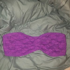 🛑 Victoria’s secret PINK purple lace bandeau L